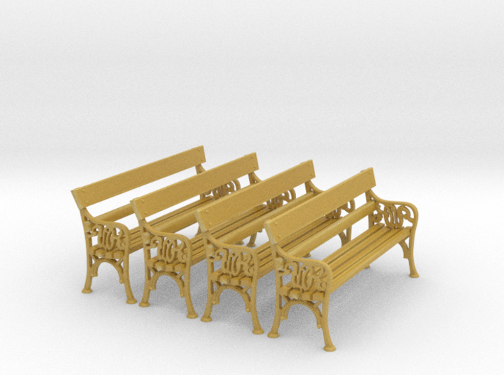 VR Station Bench Seat 4 Pack 1:48 Scale 3d printed 