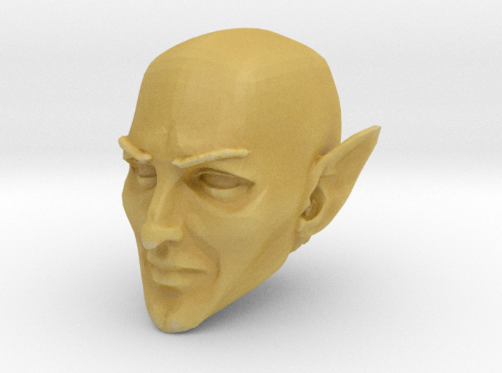 Elf Cleric Head Bald 1 for Mythic Legions 2.0 3d printed 