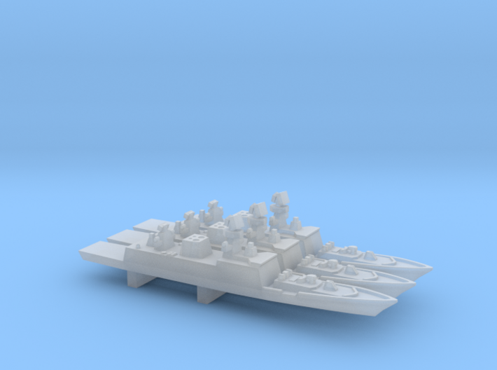 Shivalik-class frigate x 3, 1/2400 3d printed