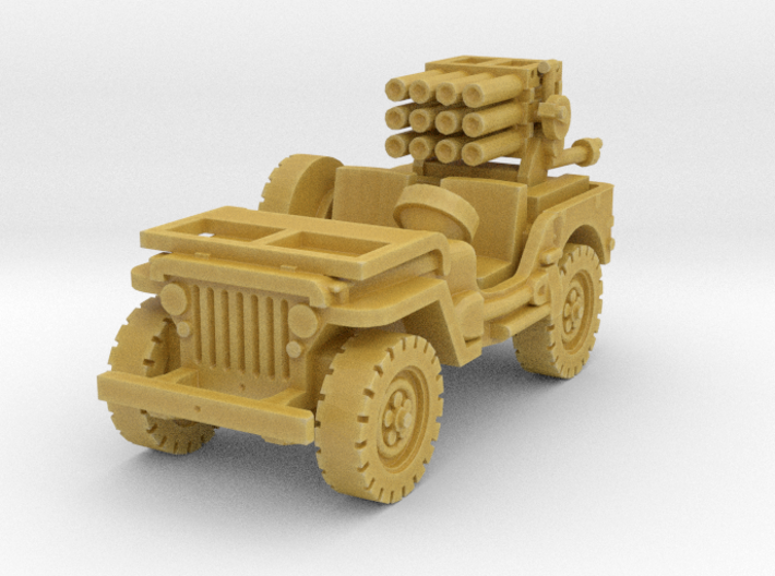 Jeep with 107mm MLR 1/160 3d printed