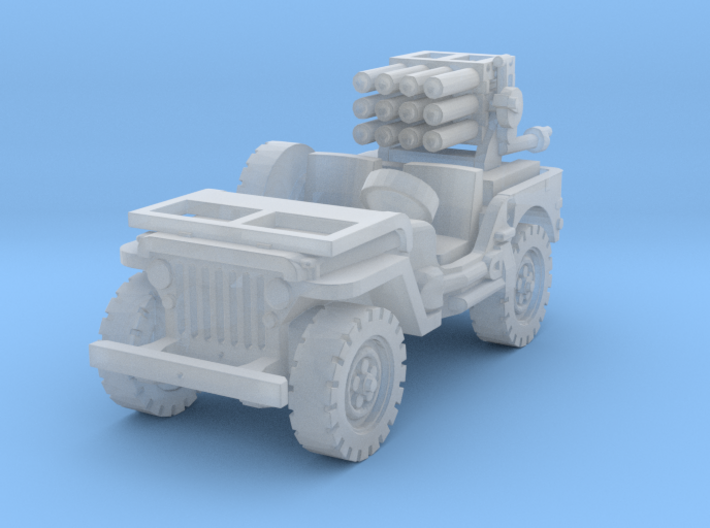 Jeep with 107mm MLR 1/160 3d printed
