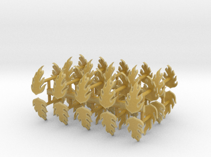 Flame shoulder pad icons x40 #2 3d printed