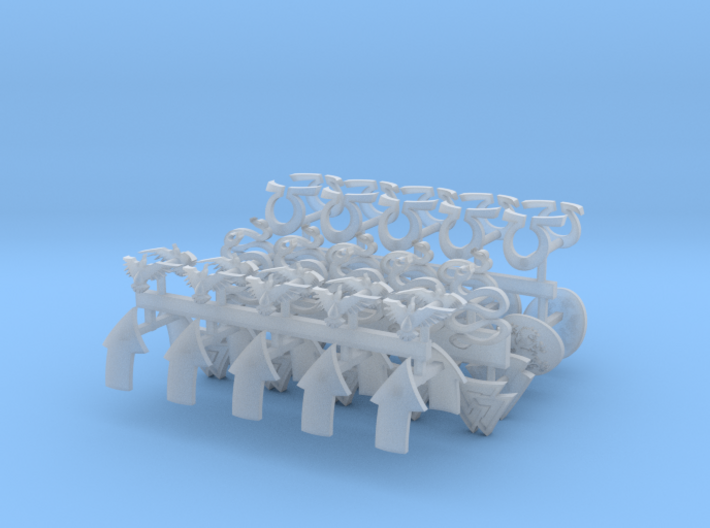 Commission 71 shoulder pad icons 3d printed