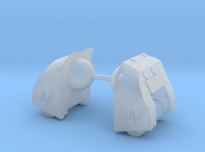 Red Ángeles Goliath Dreadnought shoulder pads 3d printed