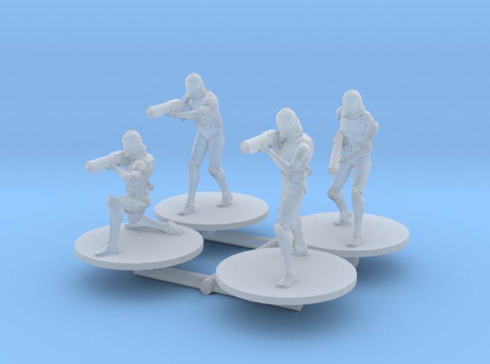 23mm Phase 2 Clone Troopers (4) 3d printed