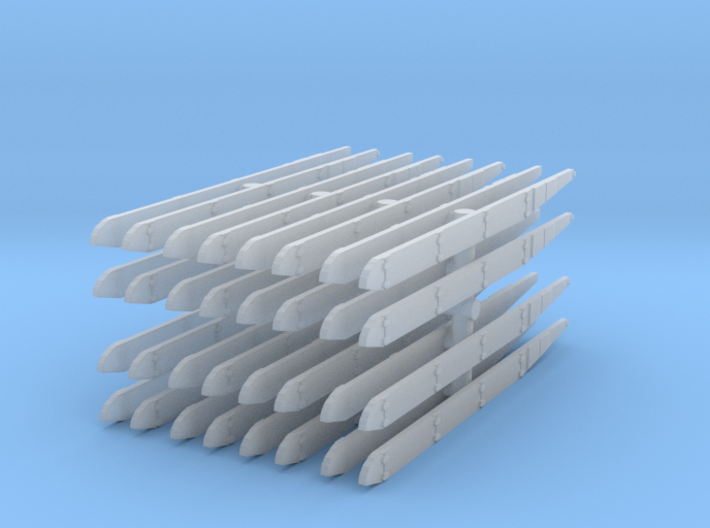 T-72 Side Skirts set (x16) 1/220 3d printed