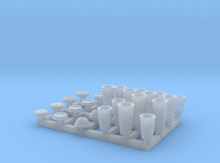 Coffee and Soda Cups separate Lids 1/24 scale 3d printed