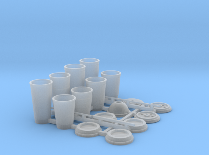 Coffee and Soda cups in 1/9 scale 3d printed