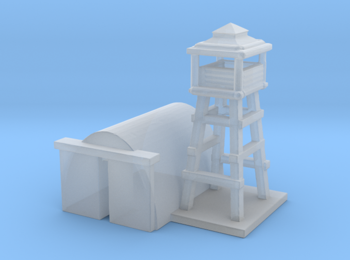 1/285 Airport Tower w/ Hanger 3d printed