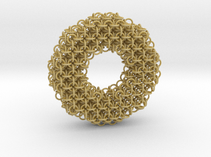 3D chainmaille donut 3d printed