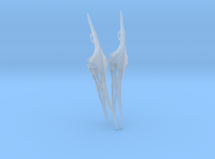Pteranodon Skull Earring Pair 3d printed