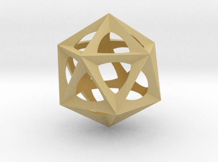 0300 Icosohedron (E&amp;full color, 5 cm) 3d printed