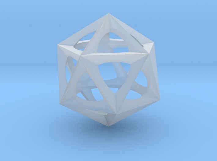0300 Icosohedron (E&amp;full color, 5 cm) 3d printed