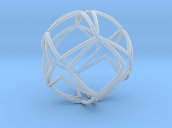0588 Star Ball (Cube with Four-Point Stars) 5 cm 3d printed