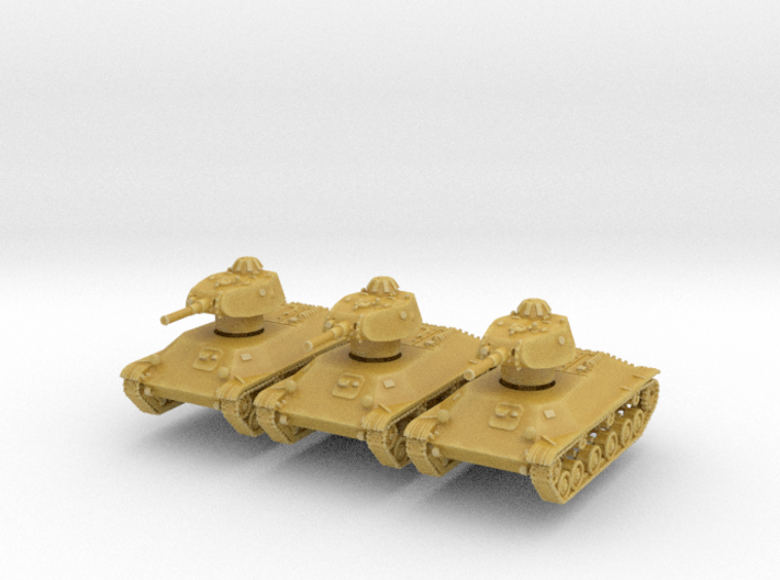 T-50 Light Tank (x3) 1/220 3d printed