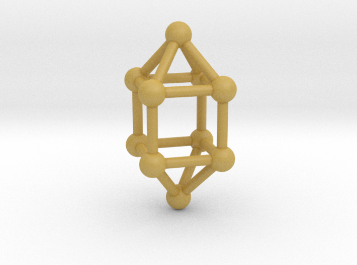 0760 J14 Elongated Square Dipyramid (a=1cm) #3 3d printed