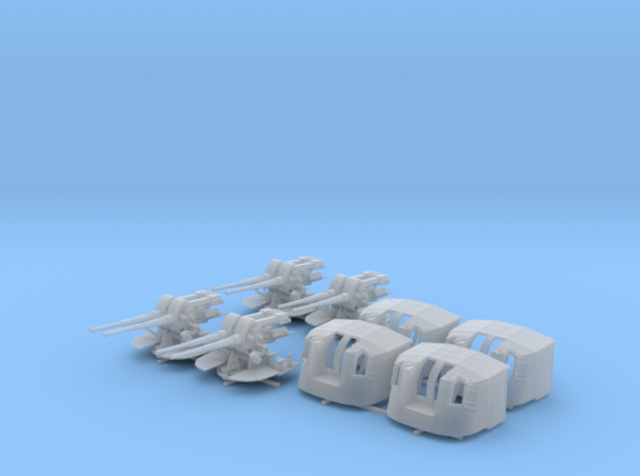 1/144 Tribal Class 4.7&quot; MKXII CPXIX Twin Mounts x4 3d printed