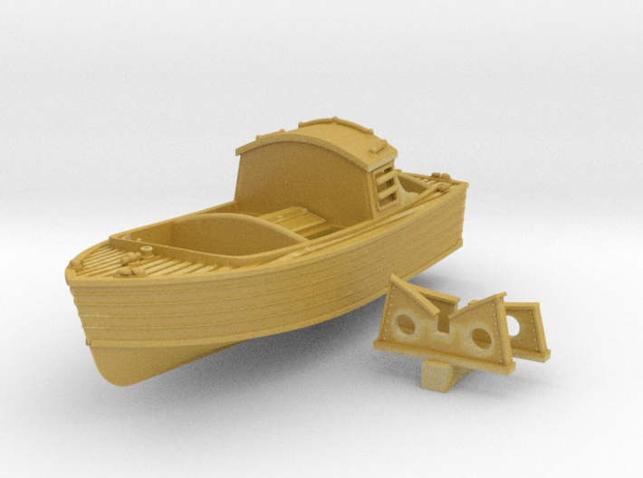 1/144 Royal Navy 16ft Fast Motor Boat 3d printed 