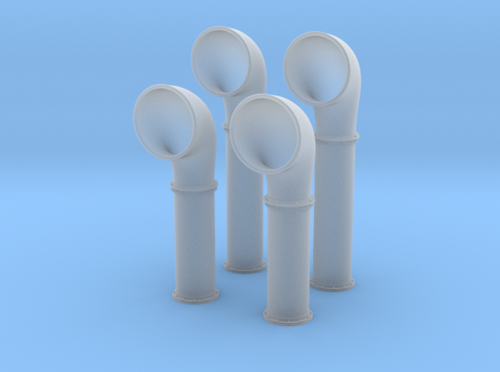 1/72 Scale Flowers Class Large Vent Set 3d printed