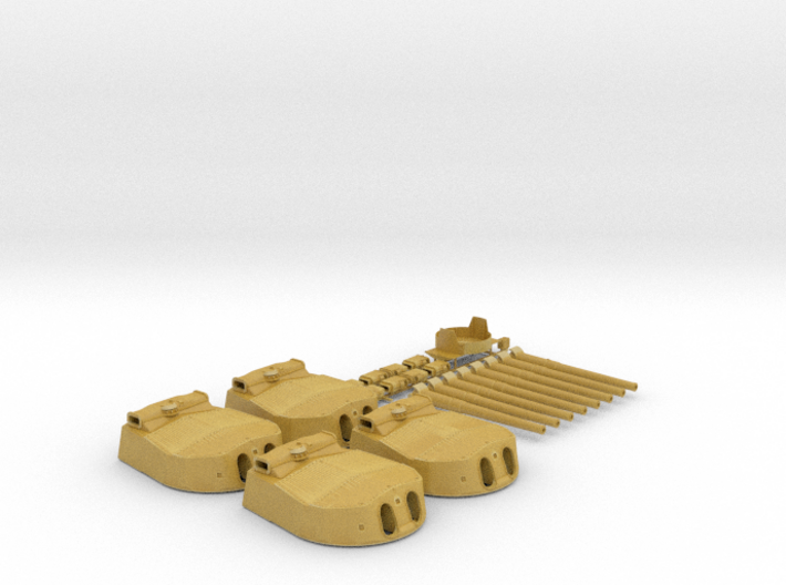 1/192 HMS Hood 15" (38.1 cm) Mark II Turrets 1941 3d printed 