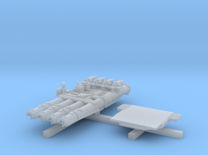 1/350 RN Tribal Class 21&quot; Quad Torpedo Tubes x1 3d printed