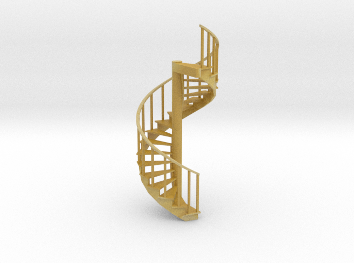 12' Spiral Stair 1:48 Left Railing 3d printed 