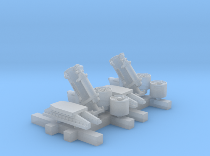 1/200 Royal Navy MKII Depth Charge Throwers x2 3d printed