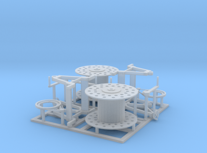 48th_Scale_Cable_Drum_Pair 3d printed