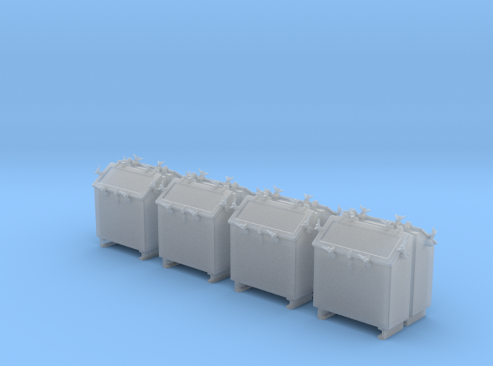 1/56 Royal Navy Quad Vickers Ready Use Lockers x8 3d printed