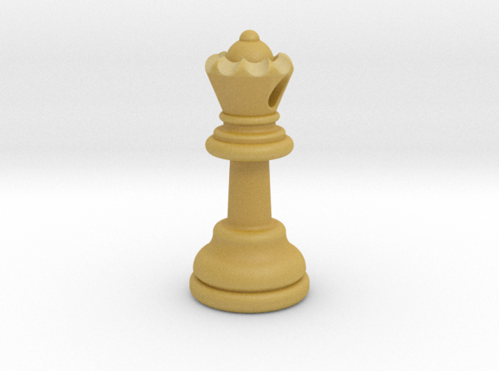 PENDANT : CHESS QUEEN (small - 32.6mm) 3d printed
