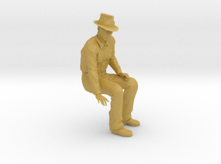 NG Fred sitting on bench wearing hat 3d printed 