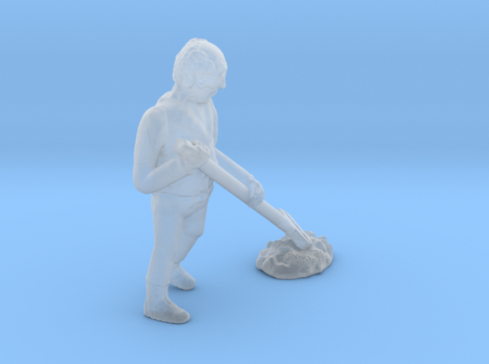 Sweeping Trash HO scale Figure 3d printed