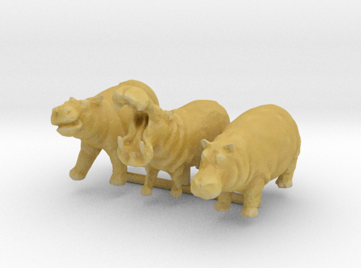 1:160 hippo set of 3 3d printed