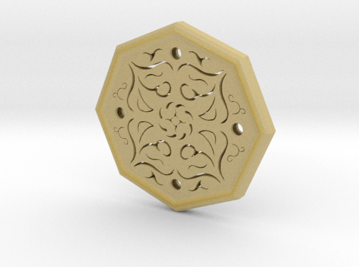 Octagon Rune Amulet 3d printed