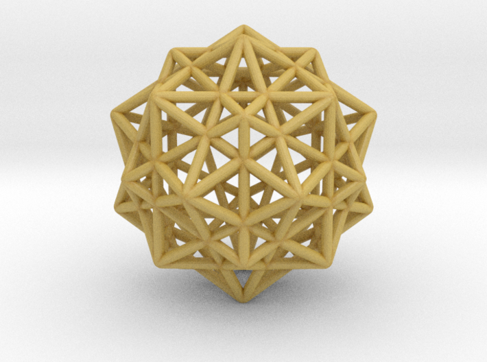 Icosahedron with Star Faced Dodecahedron 3d printed
