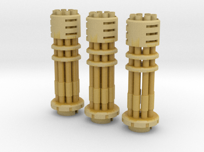 Tsunami Gatling Weapons - Set of 3 (Short Barrel) 3d printed 