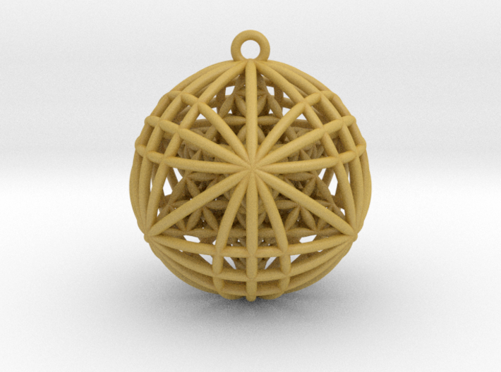 Tantric Star of Awesomeness Pendant 2&quot; 3d printed