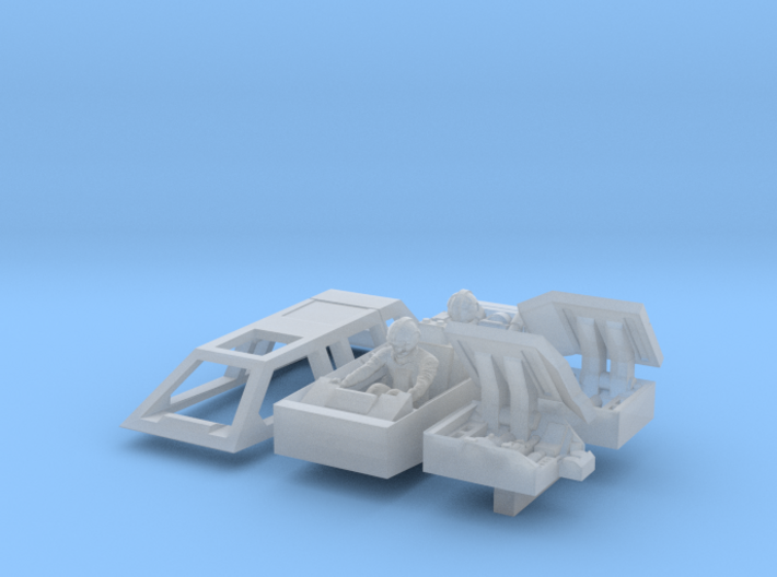 Snow speeder, Closed Canopy and Flaps, 1:144 3d printed