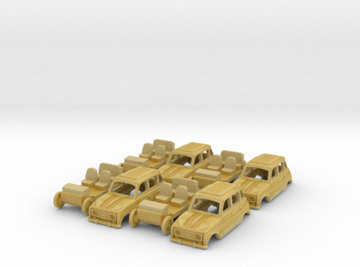 Renault 4 Hatchback 1:120 scale (Lot of 4 cars) 3d printed