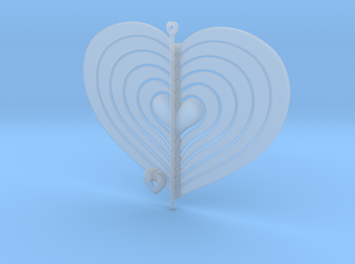 Heart Swap Spinner Flat - 15cm 3d printed