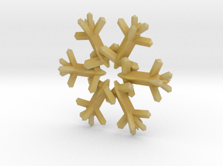 Snow Flake 6 Points D - 5cm 3d printed