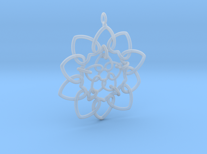 Heart Petals Links - 6.4cm - wLoopet 3d printed