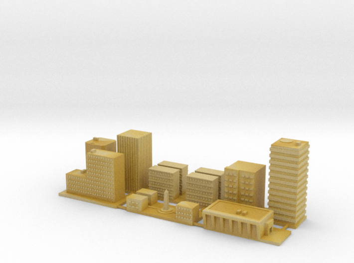 1&quot; Buildings Set 1 - Commercial 3d printed