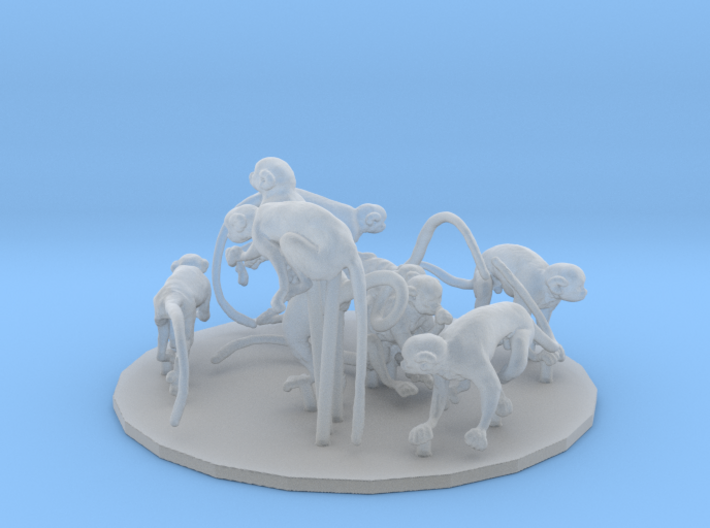 Squirrel Monkey set 1:25 eight different pieces 3d printed