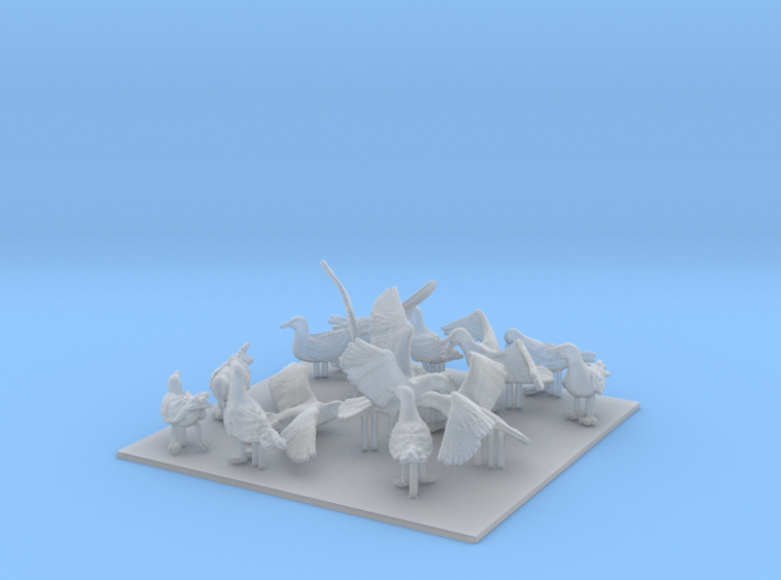 Herring Gull set 1:32 Fifteen different pieces 3d printed