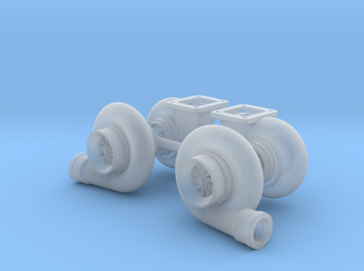 Mirrored 1/25 Turbo pair 64mm (2.5&quot;) 3d printed