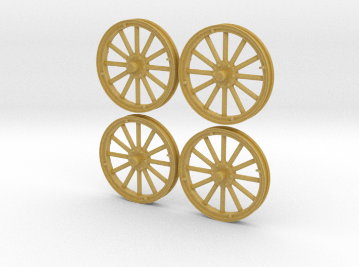 Model T wheels 1/25 3d printed