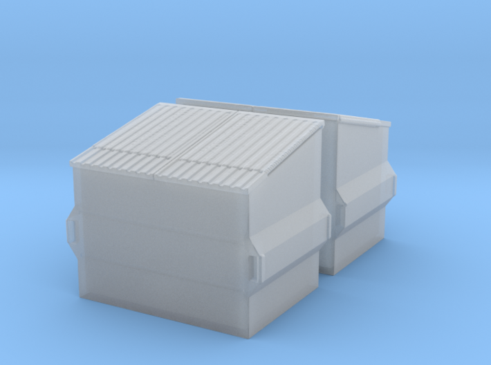 Dumpster (2 pieces) 1/56 3d printed