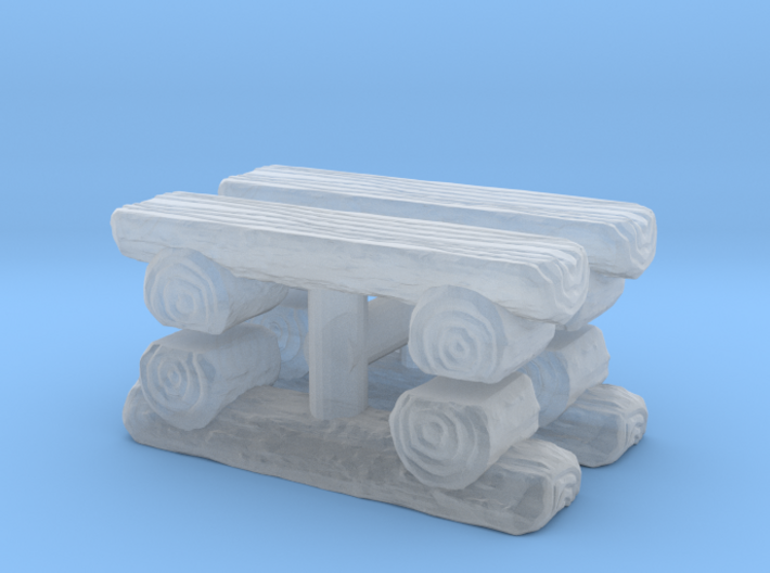 Log Bench (x4) 1/100 3d printed