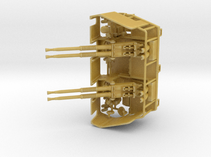 Quad Bofors Shielded - Elevated 1/144 3d printed 